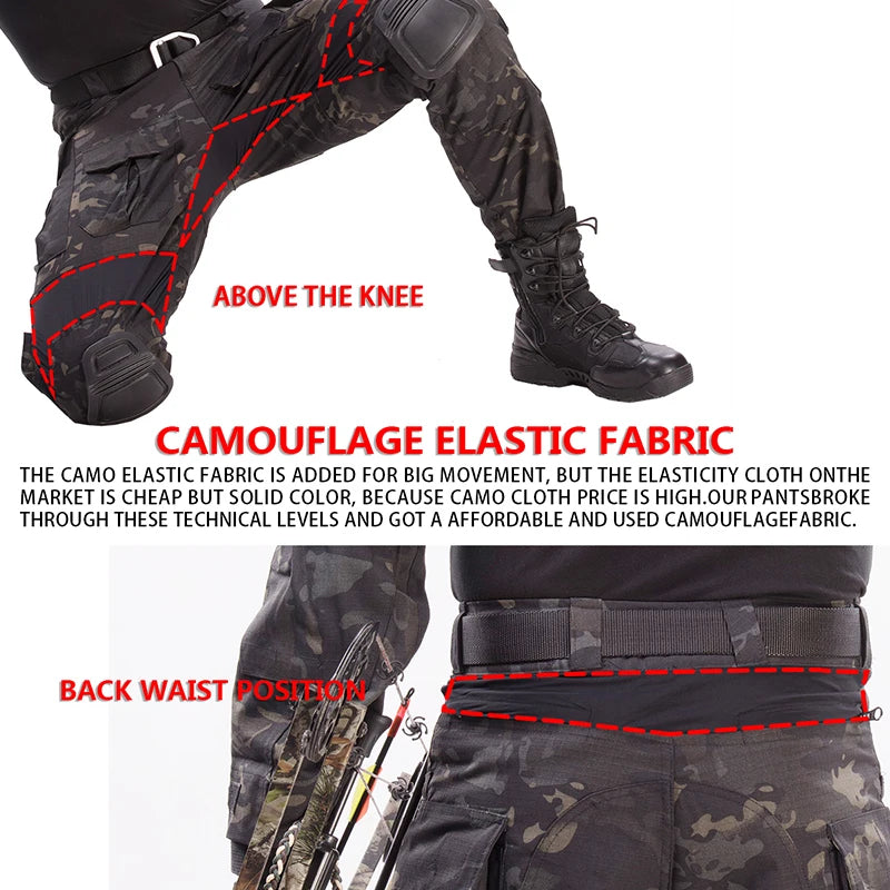 HAN WILD G3 Pants Combat Pants Softair Climb Trousers Men Clothing Sport CP Hiking Fishing Hunting Equipment Cargo Pants Tops