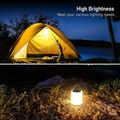 Rechargeable camping light, flashlight camping light -3000K warm white light,  camping/hiking emergency waterproof light