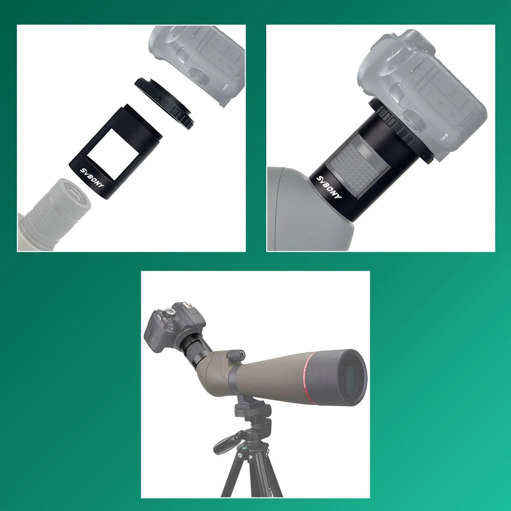 SVBONY Spotting Scope Adapter for Camera Connect to Spotting Scope Fits SV28 SV14 SV13 SV46 SV406 SV411