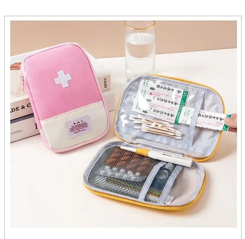 3 Pcs/set Portable Medical Storage Bag Camping Emergency First Aid Kit Organizer Home Outdoor Travel Pill Case