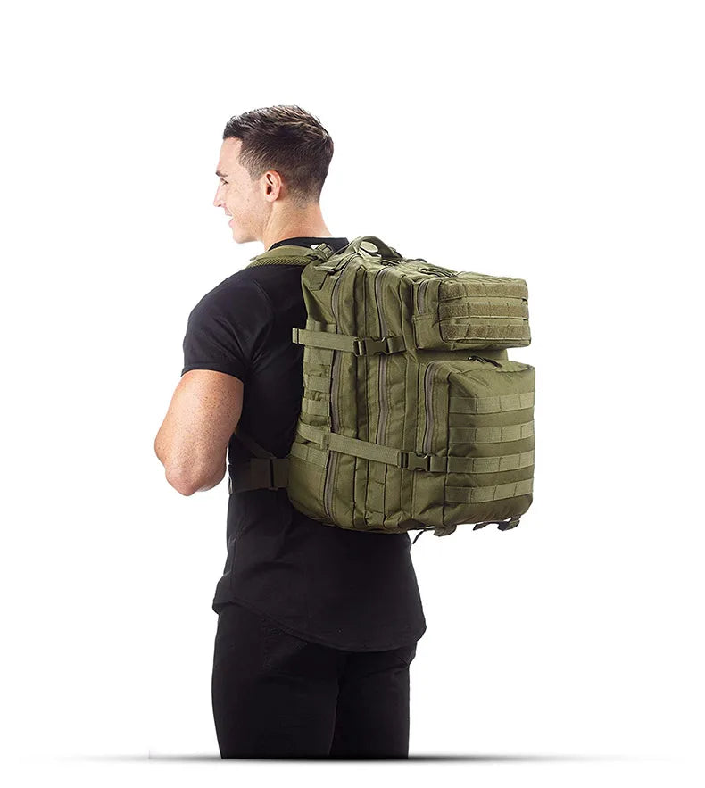 50L Tactical Backpack Men's Travel Large Capacity Rucksacks Men Waterproof Outdoor Sports Multi-functional Bags