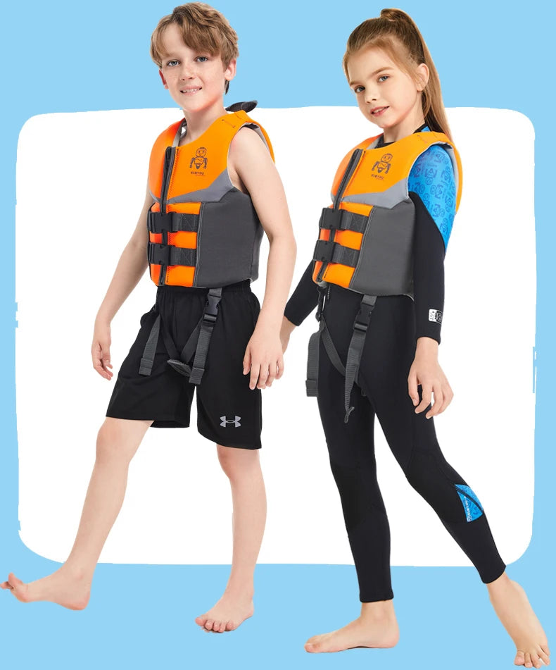 Kids Buoyancy Snorkel Vests, Life Jacket for Children, Swim Vest for Boys and Girls, Swimsuit Flotation Swimming Aid