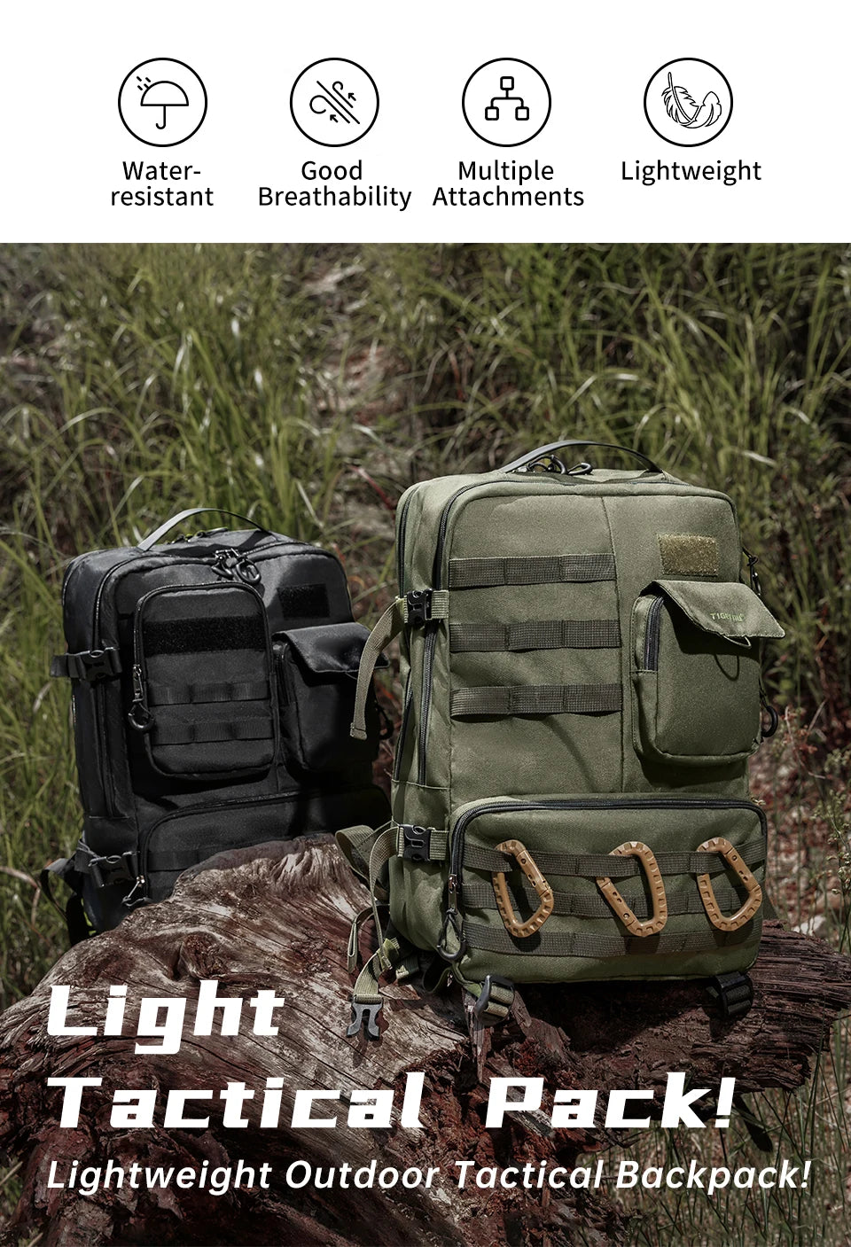 Lifetime Warranty Tactical Backpack Men Camping Trekking Fishing Bag Waterproof Rucksacks Travel Hunting Backpack Outdoor Bags