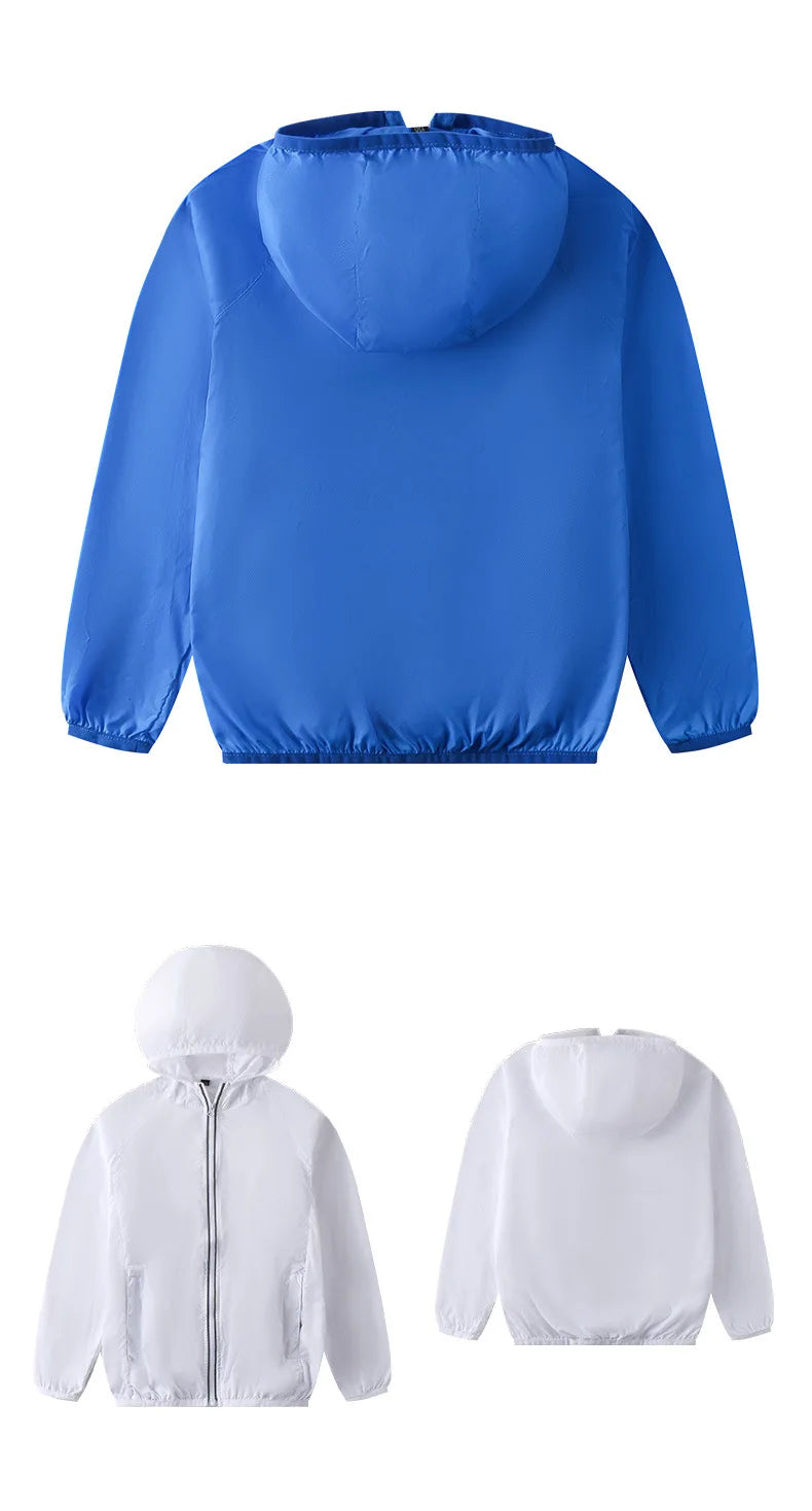 Children Climbing Hiking Jacket Kid Sun Protection Clothing Skin Coat Ultra-Thin Breathable Parent-Child Sunshade Cycling Jersey