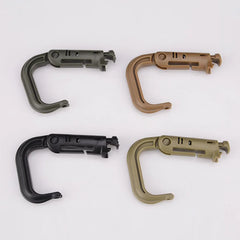 5PC Plasctic Shackle Carabiner D-ring Clip Molle Webbing Backpack Buckle Snap Lock Grimlock Multi Outdoor Hiking Camping Gear