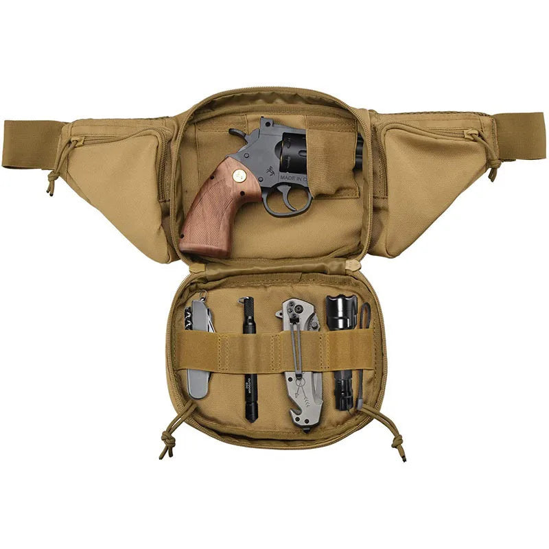 Outdoor Tactical Gun Waist Bag Holster Chest Combat Camping Sport Hunting Athletic Shoulder Sling Fanny Pack Backpack For Men