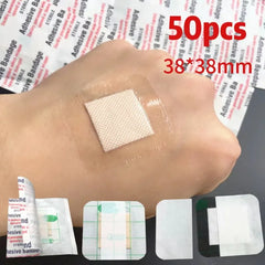 50Pcs/Pack Waterproof Wound Dressing Medical Transparent Sterile Tape for Wound Care Bandage Protect First Aid Kit