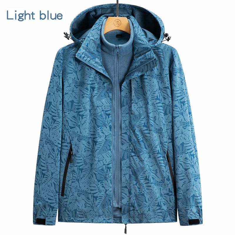 Women Waterproof Ski Jacket Women Thermal Climbing Trekking Raincoat Sportswear Outdoor Fleece Hooded Windproof Clothing