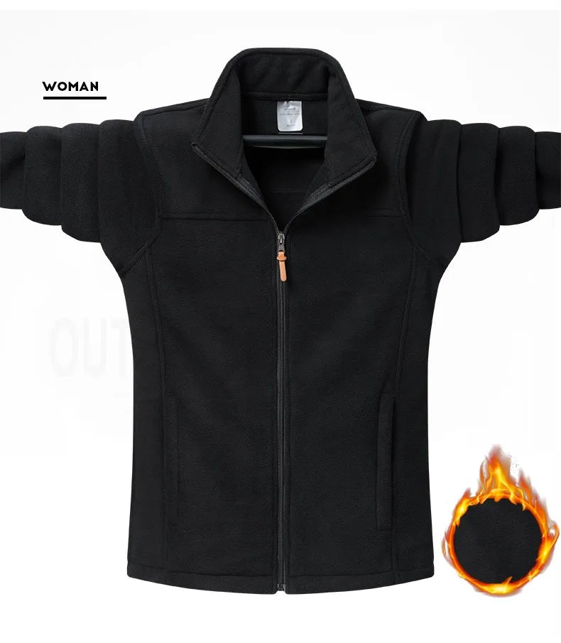 Plus Size 9XL Winter Polar Fleece Jacket Men Tactical Soft Shell Windproof Camping Coat Women Fashion Couple Warm Harajuku Parka