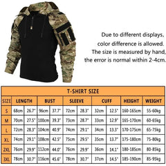 HAN WILD Cotton Camouflage Climbing Combat T-Shirt Men Tactical Shirt Wear Resistant Airsoft Paintball Camping Hunting Clothing