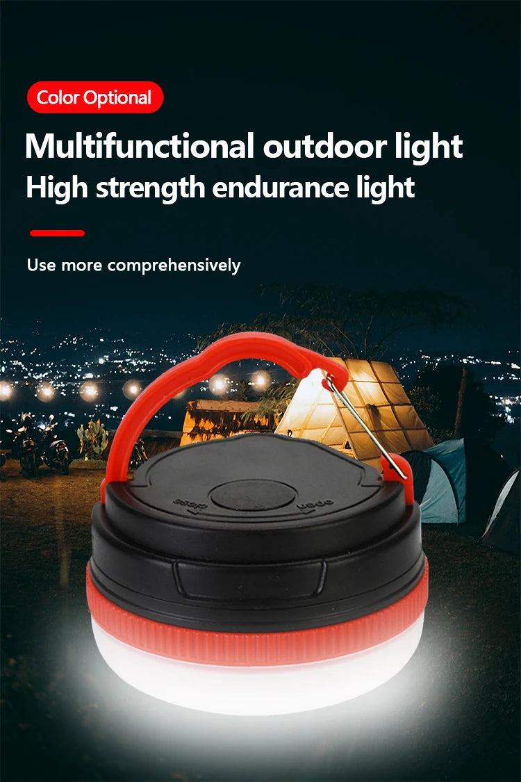 Portable Camping Light 3 Lighting Modes Emergency Light with Magnet Base for Outdoor Work Tent Camping Supplies Without Battery