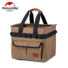 Naturehike Folding Storage Basket 20L Oxford Bracket Storage Box Outdoor Multiple Pockets Sundry Storage Bag for IGT Camp Table