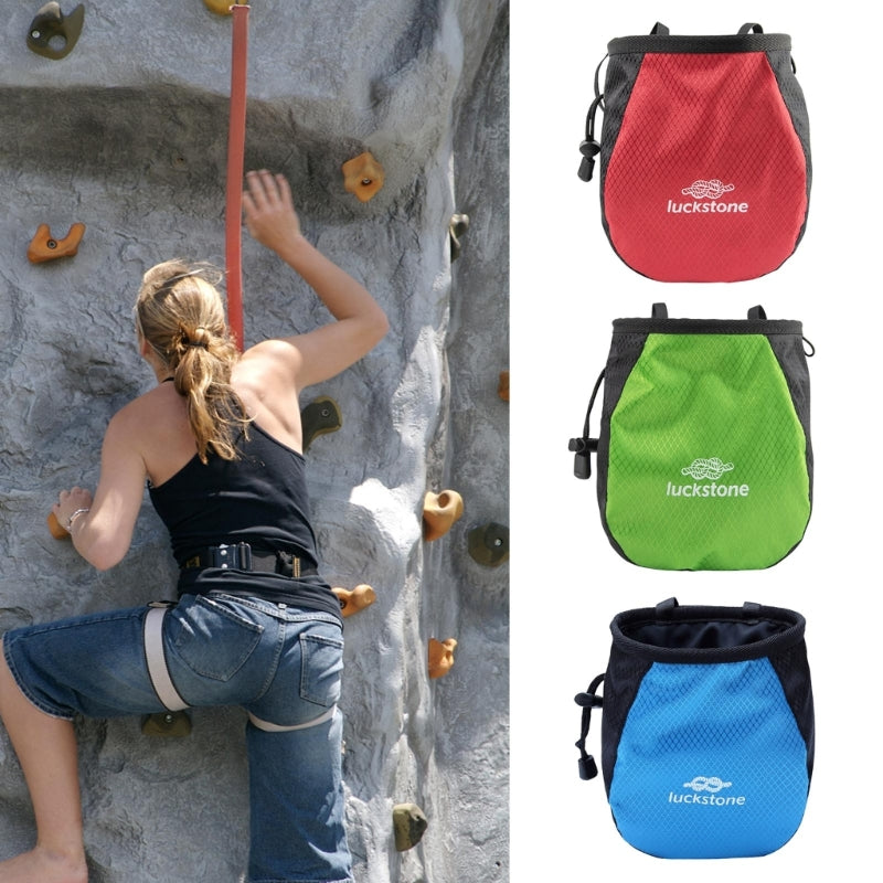 Rock Climbing Chalk Bag Talcum Powder Bag Weightlifting Pouch Adjustable Drawstring Chalk Bag Nonslip Magnesia Pouch