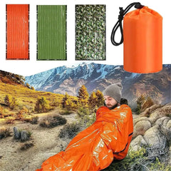 Emergency Sleeping Bag Ultra Waterproof Mylar Thermal Blankets Lightweight Survival Sleeping Bag Keep Warm for Camping Hiking