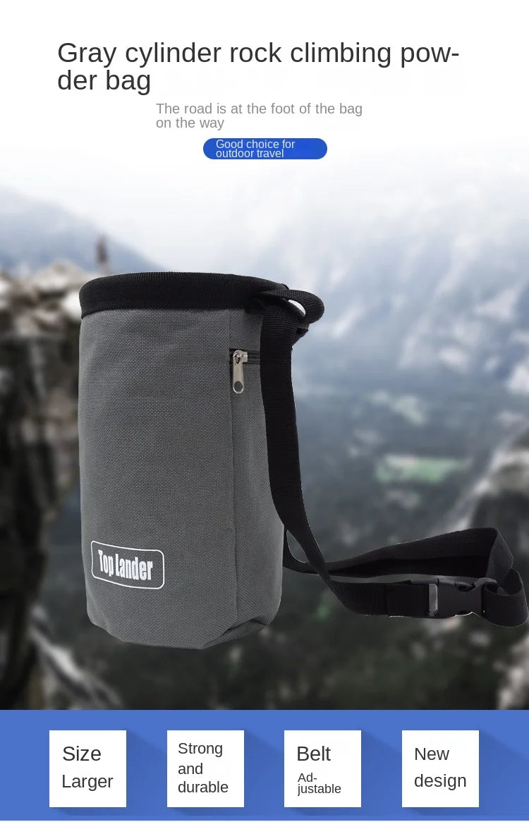 Rock Climbing Chalk Bag Boulder Waterproof Magnesium Powder Storage Adjustable Waist Gymnastic Weightlifting Pouch GYM Equipment