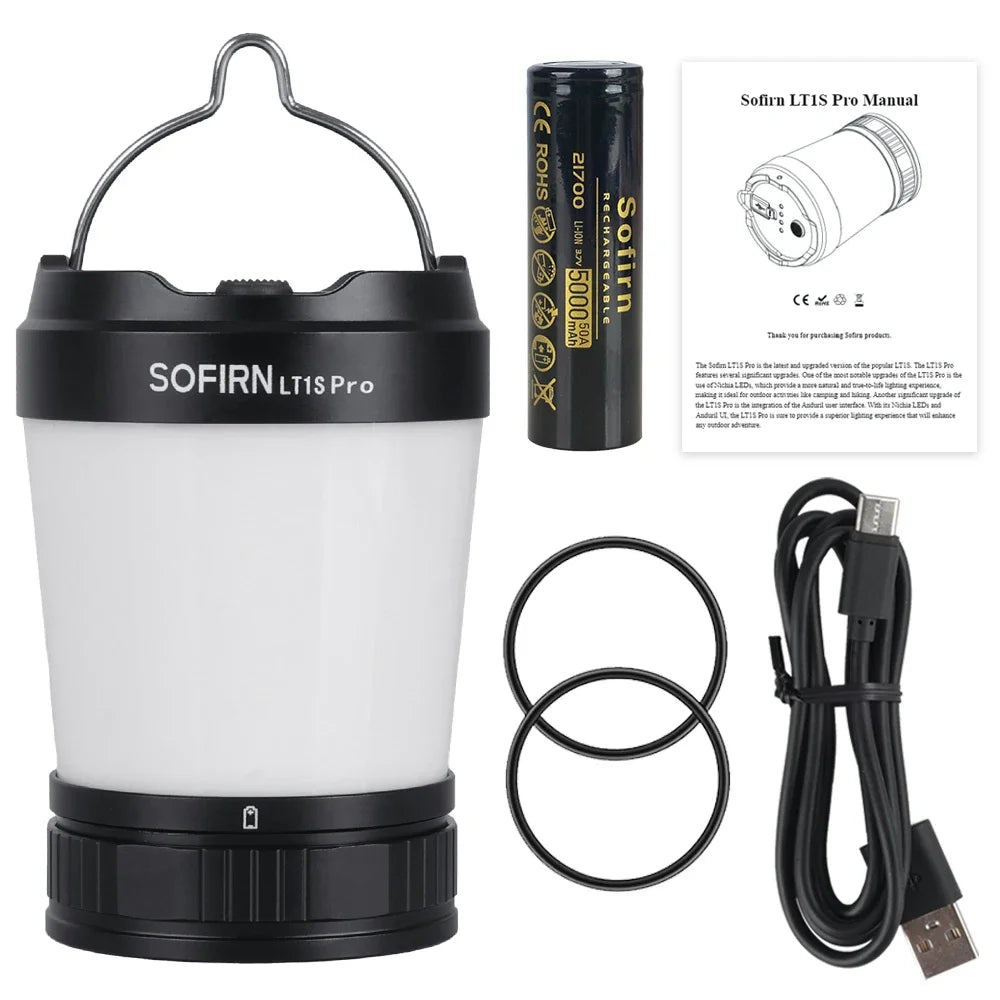 Sofirn LT1S Pro 2700-5000K Powerful Torch  21700 Rechargeable USB C Camping Light Protable Outdoor Lantern Powerbank Output