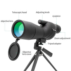 25-75x60 Spotting Scope zoom Monocular high power telescope BAK4 Prism Waterproof Birdwatching Target Shooting Camping hunting