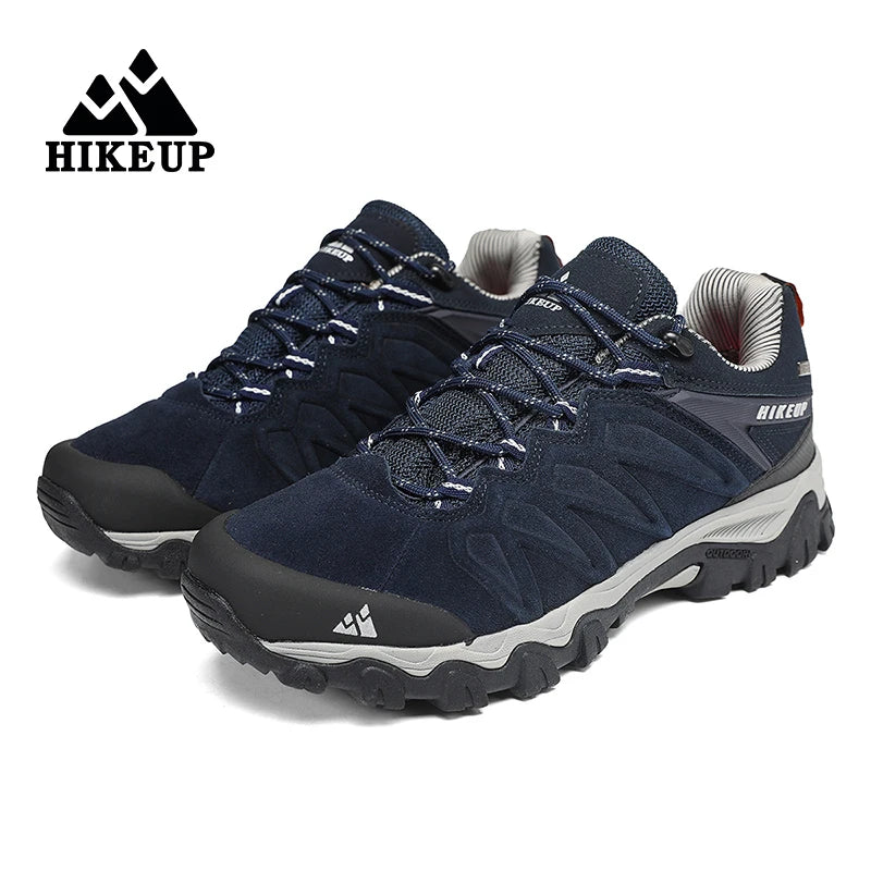 HIKEUP Non-slip Wear-Resistant Outdoor Hiking Shoes Breathable Splashproof Climbing Men Sneaker Trekking Hunting Tourism