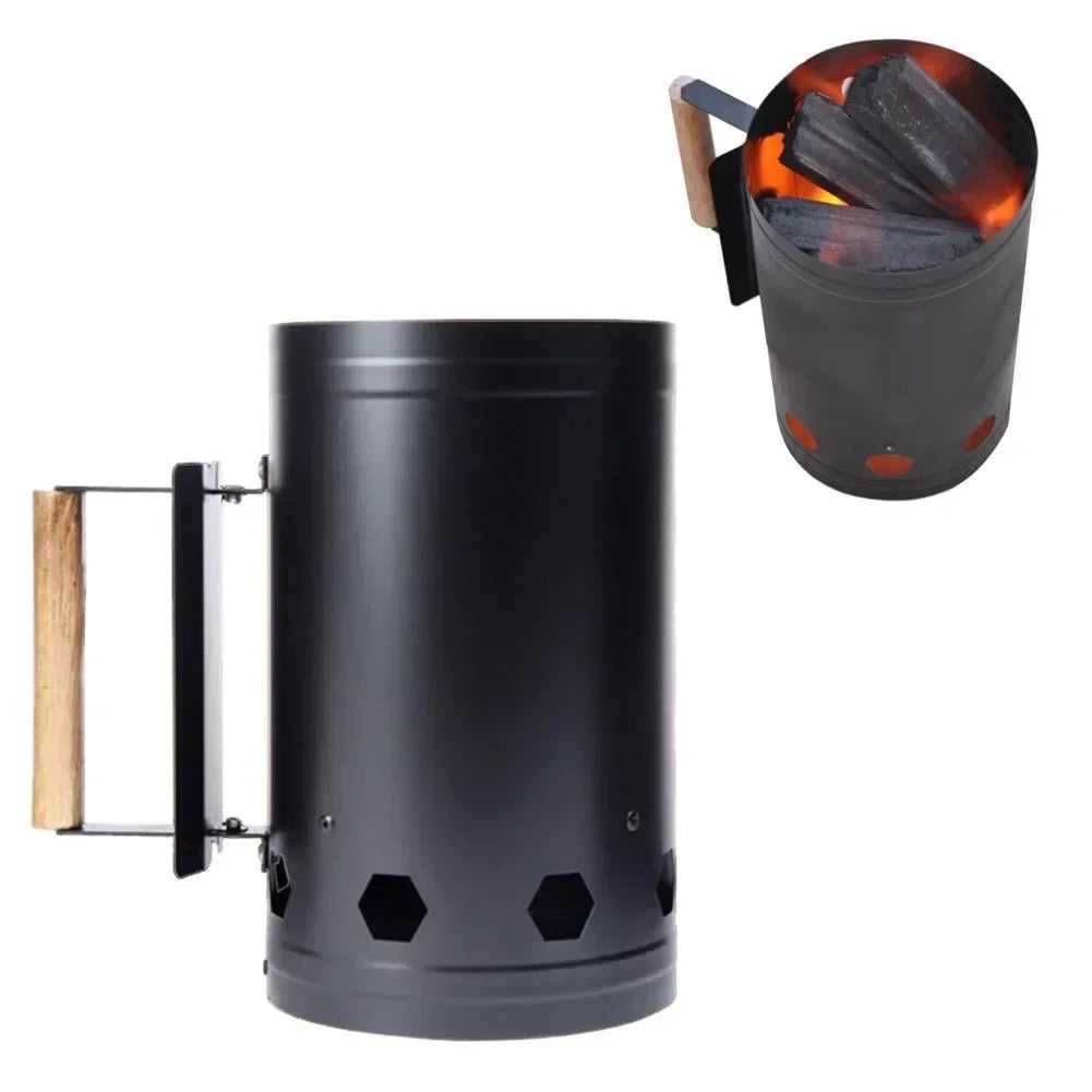 Barbecue Tools With Handle Ignition Anti Slip Outdoor Camping Carbon Chimney Starter Fire Grill Charcoal Fast Stove Barrels