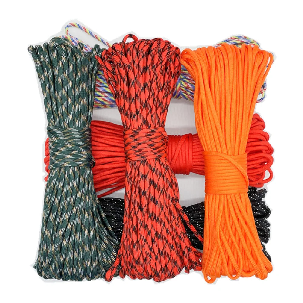 4 Size Dia.4mm 7 Stand Cores Paracord for Survival Parachute Cord Lanyard Camping Climbing Camping Rope Hiking Clothesline