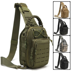 Men's Outdoor Chest Bag Military Tactical Shoulder Bag Sling Backpack 900D Oxford Mountaineering Camping Fishing Hiking Molle Mi