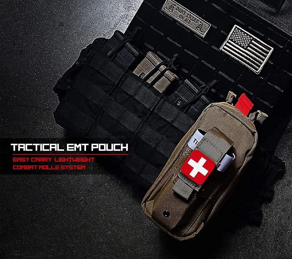 First Aid Kit Medical EDC Pouch Tactical MOLLE Outdoor Medical Bag Tourniquet Scissors Waist Bag 1000D tourniquet holder