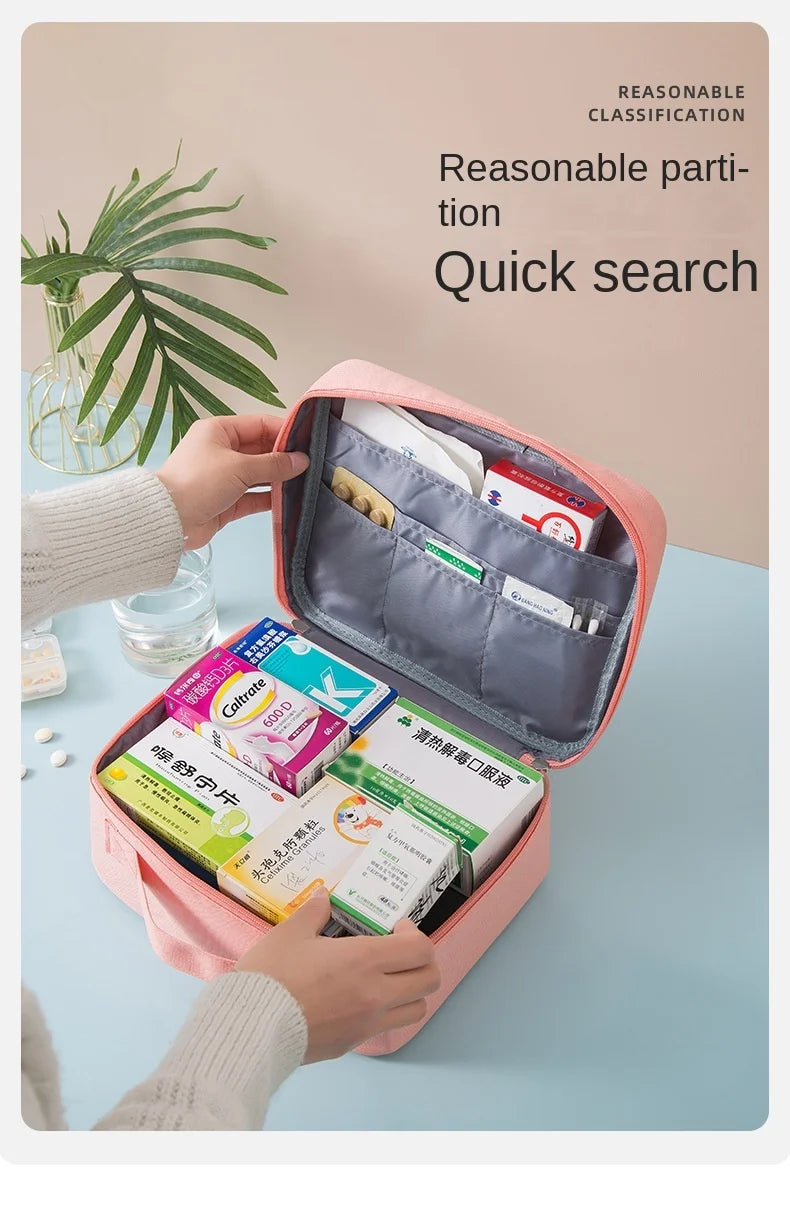 Portable Medicine Bag Cute First Aid Kit Medical Emergency Kits Organizer Outdoor Household Medicine Pill Storage Bag Travel