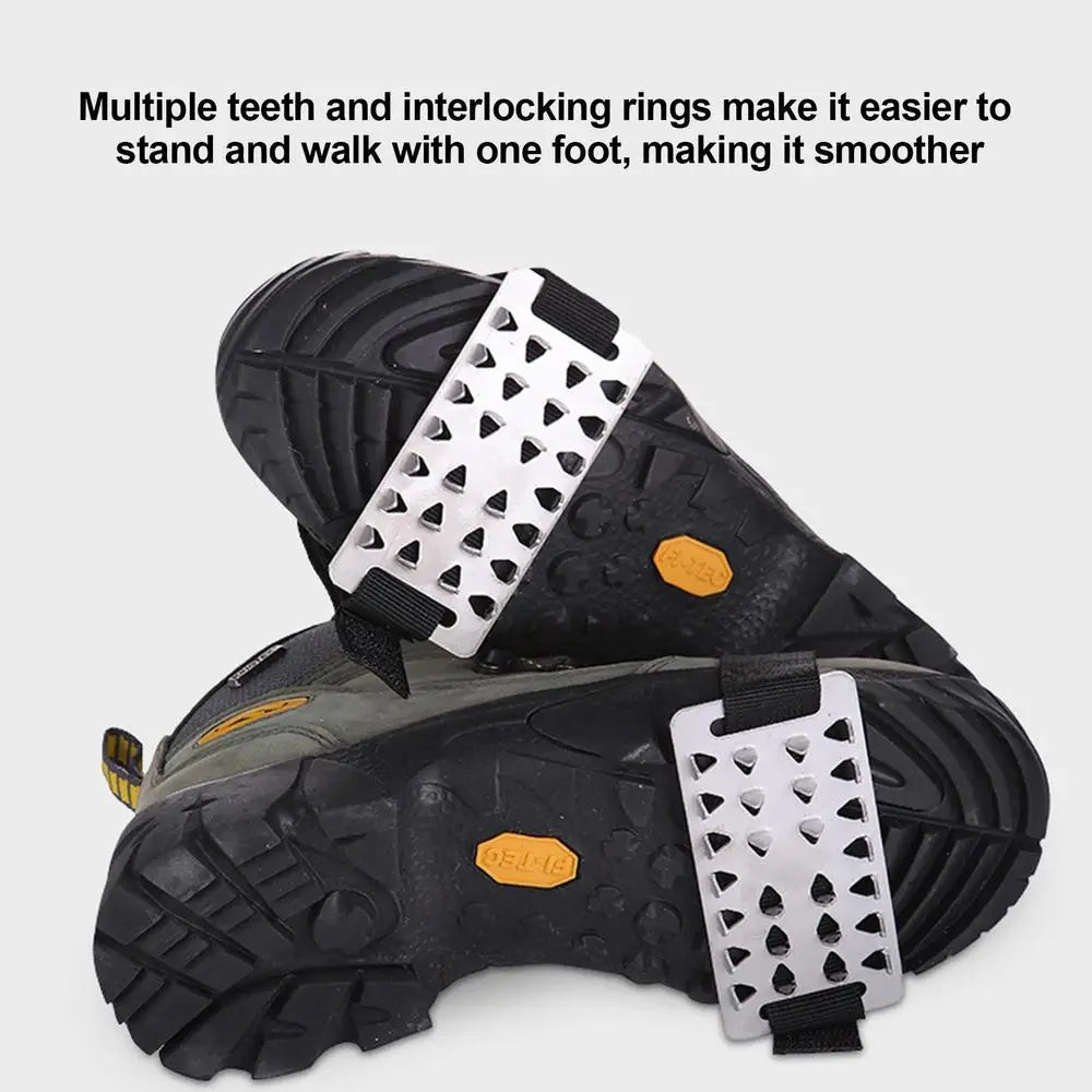 1Pair 26 Studs Anti-Slip Ice Grips Shoe Spikes Crampons For Snow And Ice Hiking Climbing Shoes Cover Spike Shoes