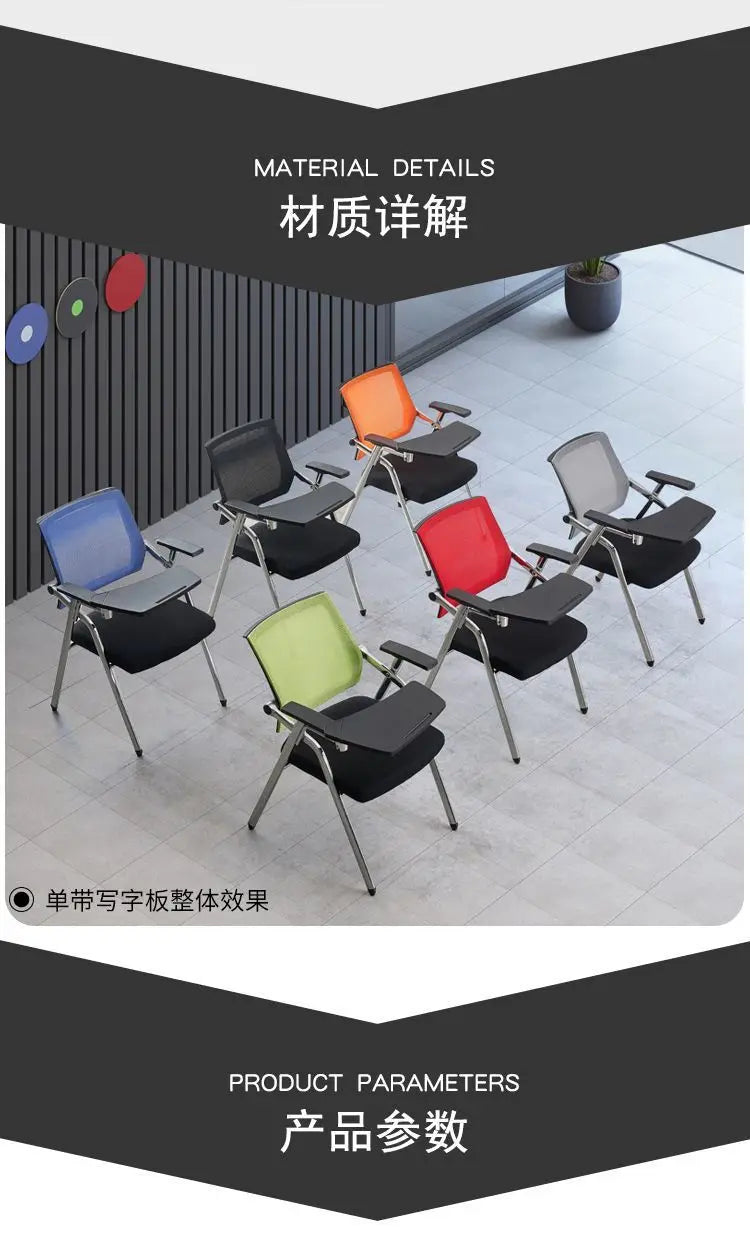 Folding Training  Conference Room Chair, Training Class Chair, Folding Office Chair, Folding  with Table Board