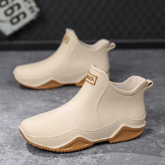 Fashion Couple's Outdoor Rain Boots New Men High Top Hiking Fishing Water Shoes Anti-slip Chef Work Ankle Boots Waterproof Shoes