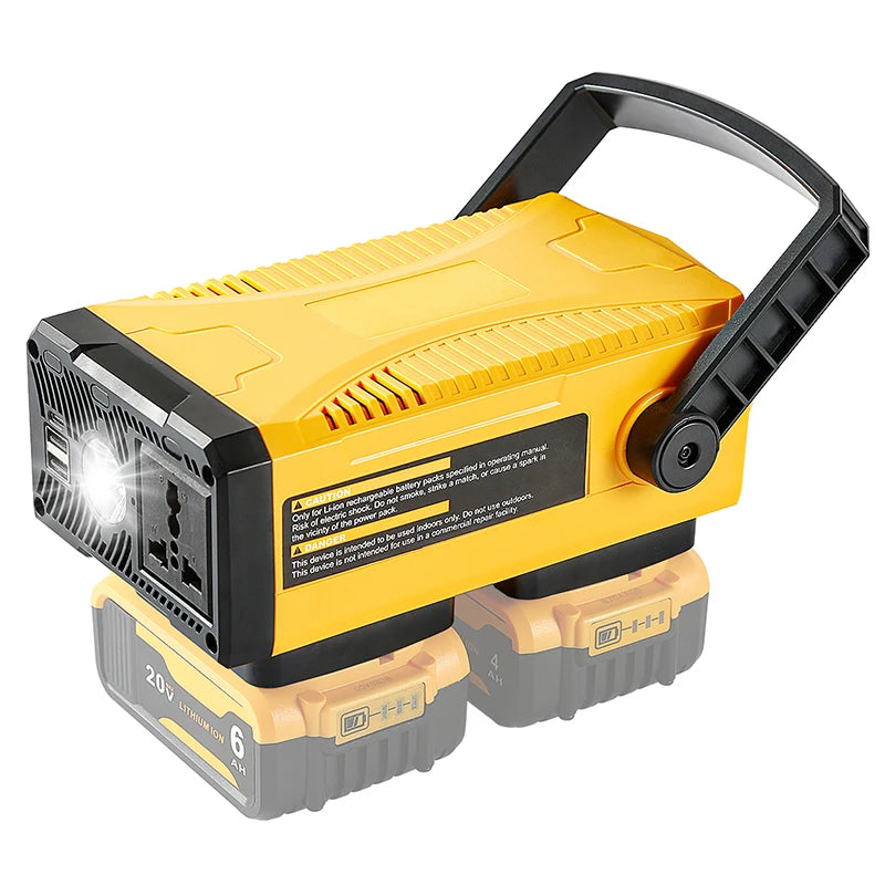 Power Inverter for Dewalt 18V 20V Battery Outdoor Portable Inverter AC110V/220V Modified Sine Wave Power Adapter Power Station