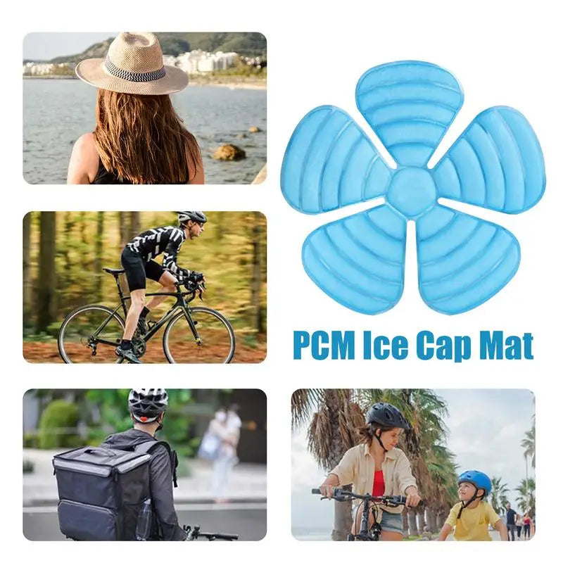 Cooling Mat For Hard Hat Ice Hat Mat Liner Foldable Design Ice Cap Mat For Agriculture Shopping Mall Sports Mountaineering And