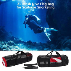 Diving Mesh Bag Nylon Snorkeling Equipment Fins Storage Carrying Tote Outdoor Beach Travel Swimming Organizing Pouch