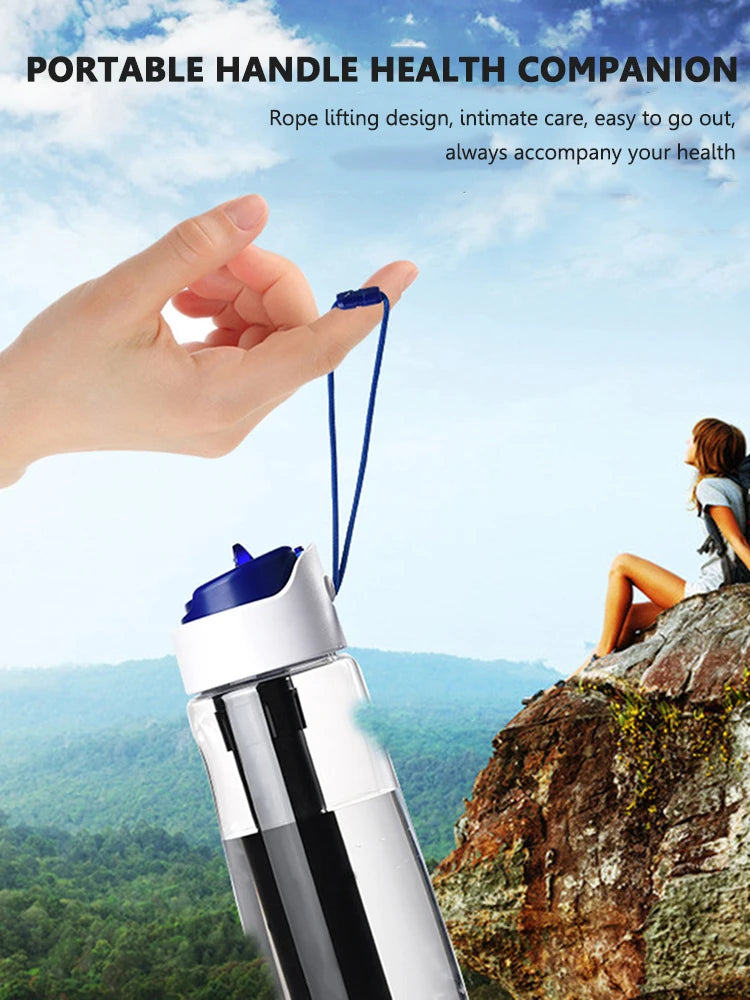 750ml Outdoor Water Filter Drinking System Bottle Survival Camping Water Filtration Bottle Purifier for Camping Hiking Traveling