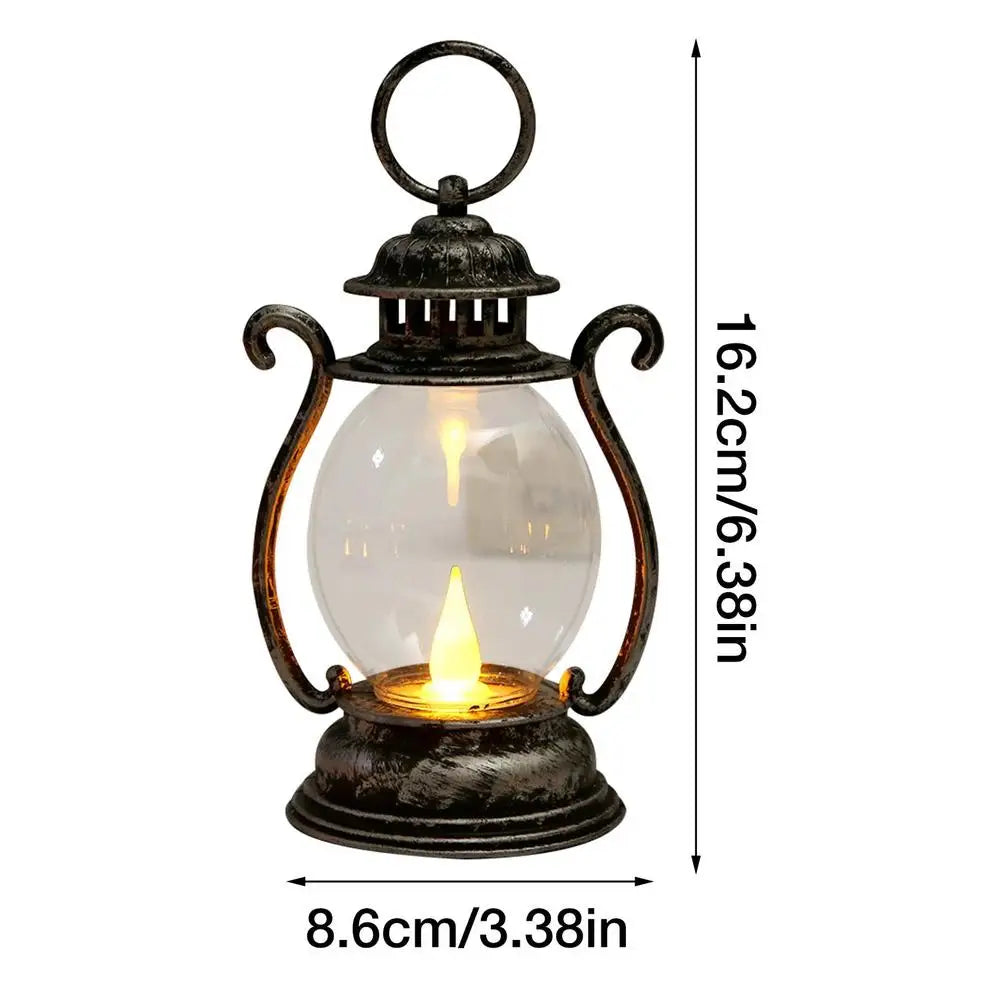 Retro Lantern Retro Camping Hanging Lanterns Battery Powered Led Small Oil Lamp For Fishing Tent Camping Equipment