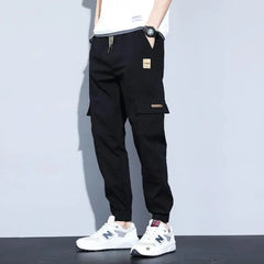 Casual Drawstring Pocket Cargo Men's Pants Clothing Summer Autumn Outdoor England Style Y2k Clothes Streetwear Harajuku Kanye