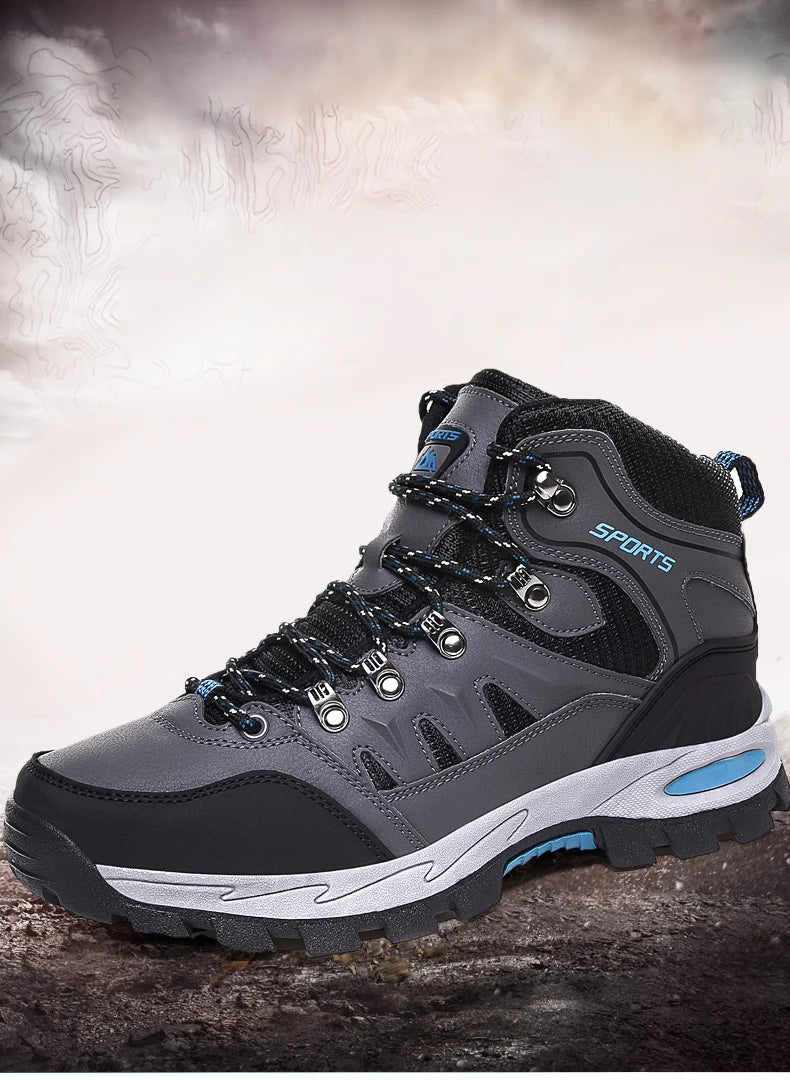 New Men's Hiking Shoes women Mountain Climbing Sneaker Wear-resistant Trekking Walking Sneakers winter plush Fashion Couple Shoe