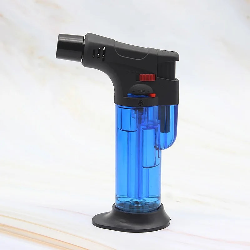 Portable Transparent Oil Window Butane Gas Torch Turbo Jet Flame Lighters Outdoor Camping BBQ Windproof Cigar Lighter