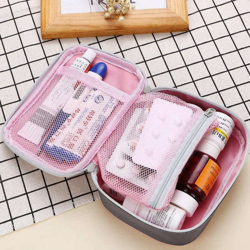 First Aid Kit Bag Portable Travel Medicine Package Emergency Kit Bags Small Medicine Divider Storage Organizer Home Outdoor