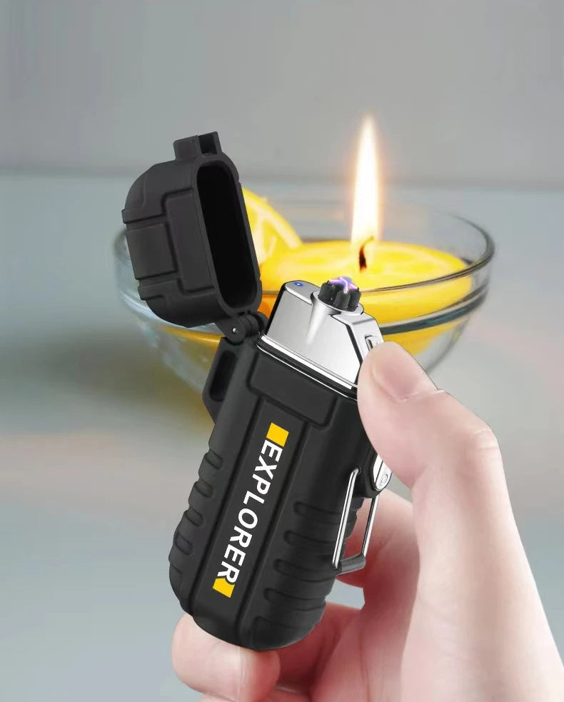 Multifunctional Waterproof Plasma Arc Lighter Outdoor Portable Rechargeable Lighting Lighter Camping Barbecue Special Lighter