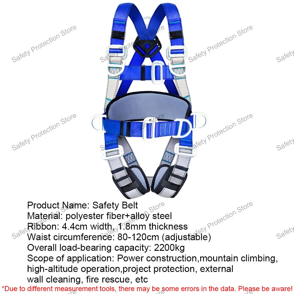 High-altitude Work Safety Harness Full Body Five Point Safety Belt Rope Outdoor Rock Climbing Construction Protection Equipment