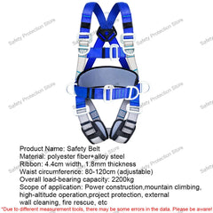 High-altitude Work Safety Harness Full Body Five Point Safety Belt Rope Outdoor Rock Climbing Construction Protection Equipment