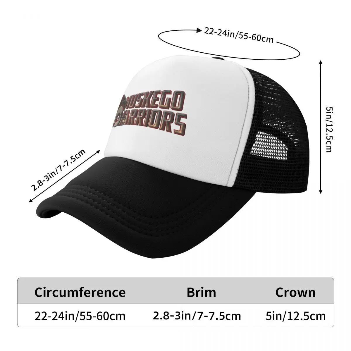 Muskego Warriors Retro Football Helmet and Wordmark Baseball Cap Rugby Mountaineering Caps Women Men's