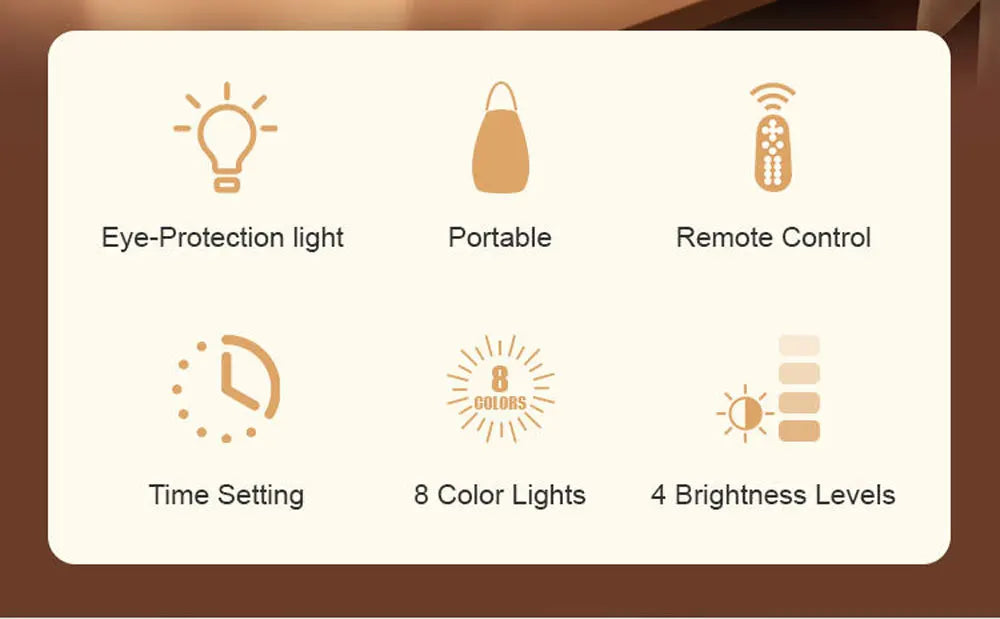 Outdoor Waterproof Cordless Table Lamp Smart Remote Control RGB LED Camping Lamp Usb Charging Portable Lamp Room Decoration