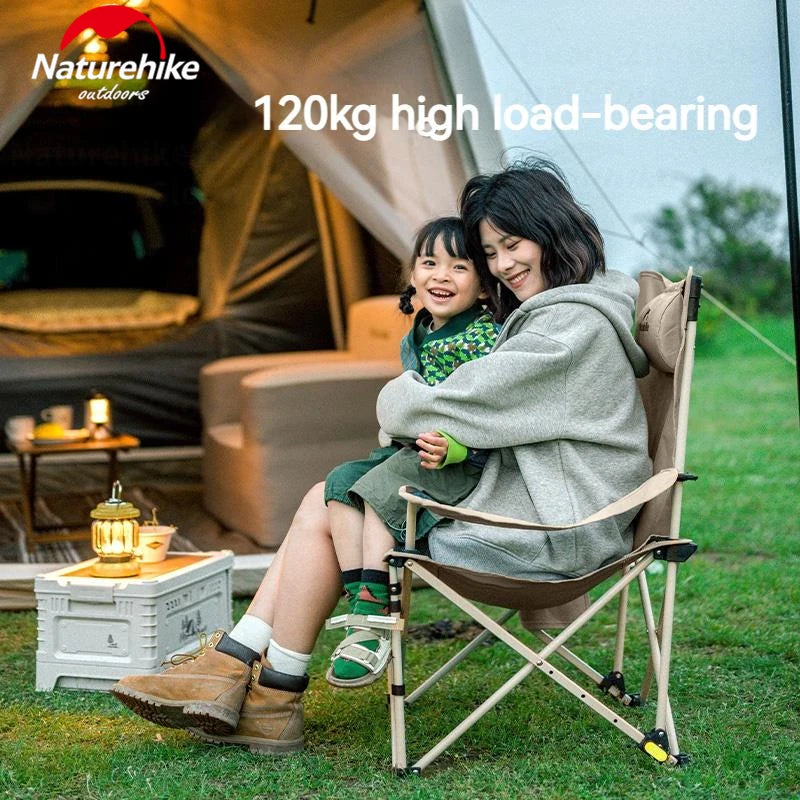 Naturehike Folding Lounge Chair Detachable Stool Table Adjustable Height for Camping Outdoor Fishing Portable Armchair Recliner