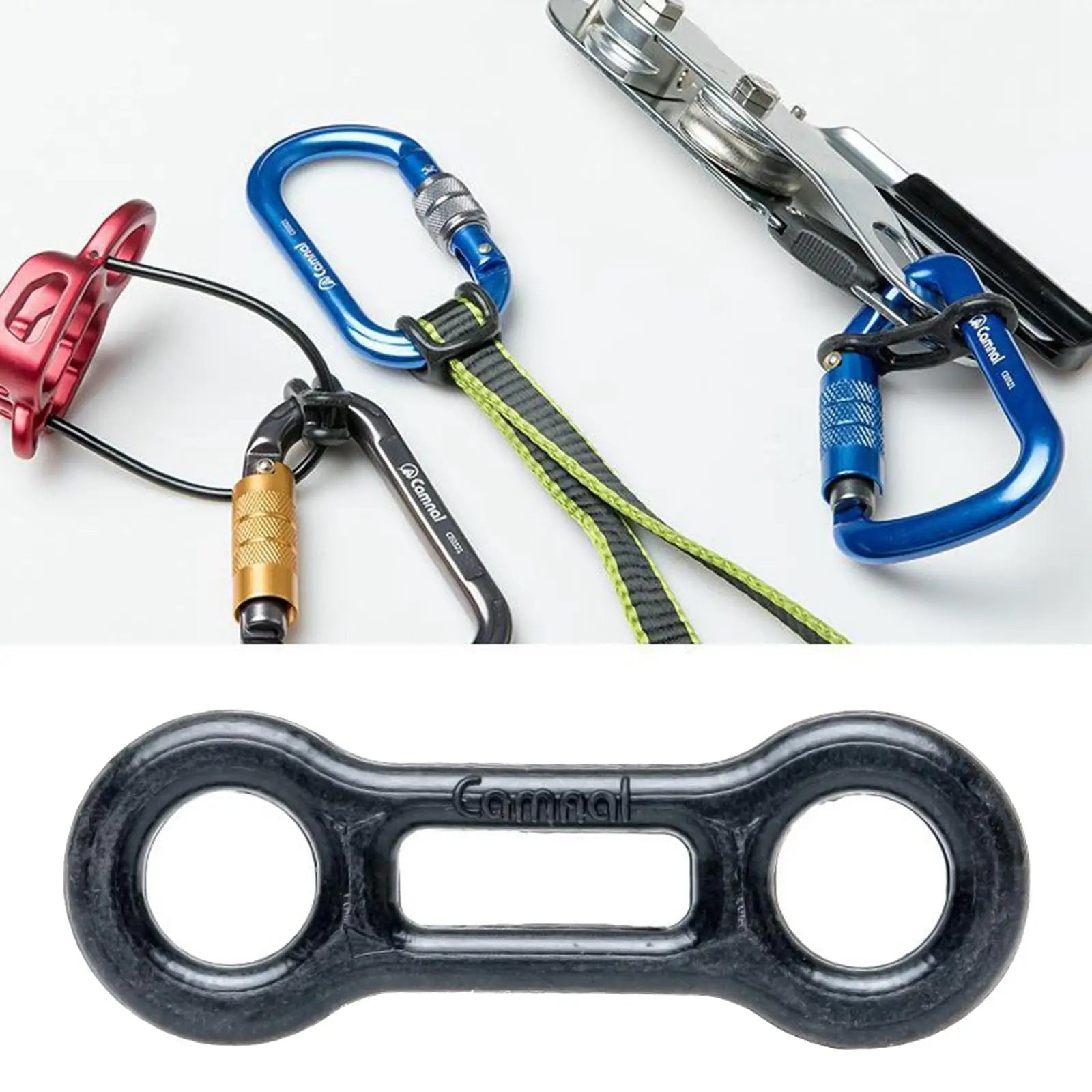 Plastic Carabiner Ropes Locking Tool Rigging Fixing Rock Climbing Rappel Abseil Gear, for Climbers, Cavers and Sport Rappelers