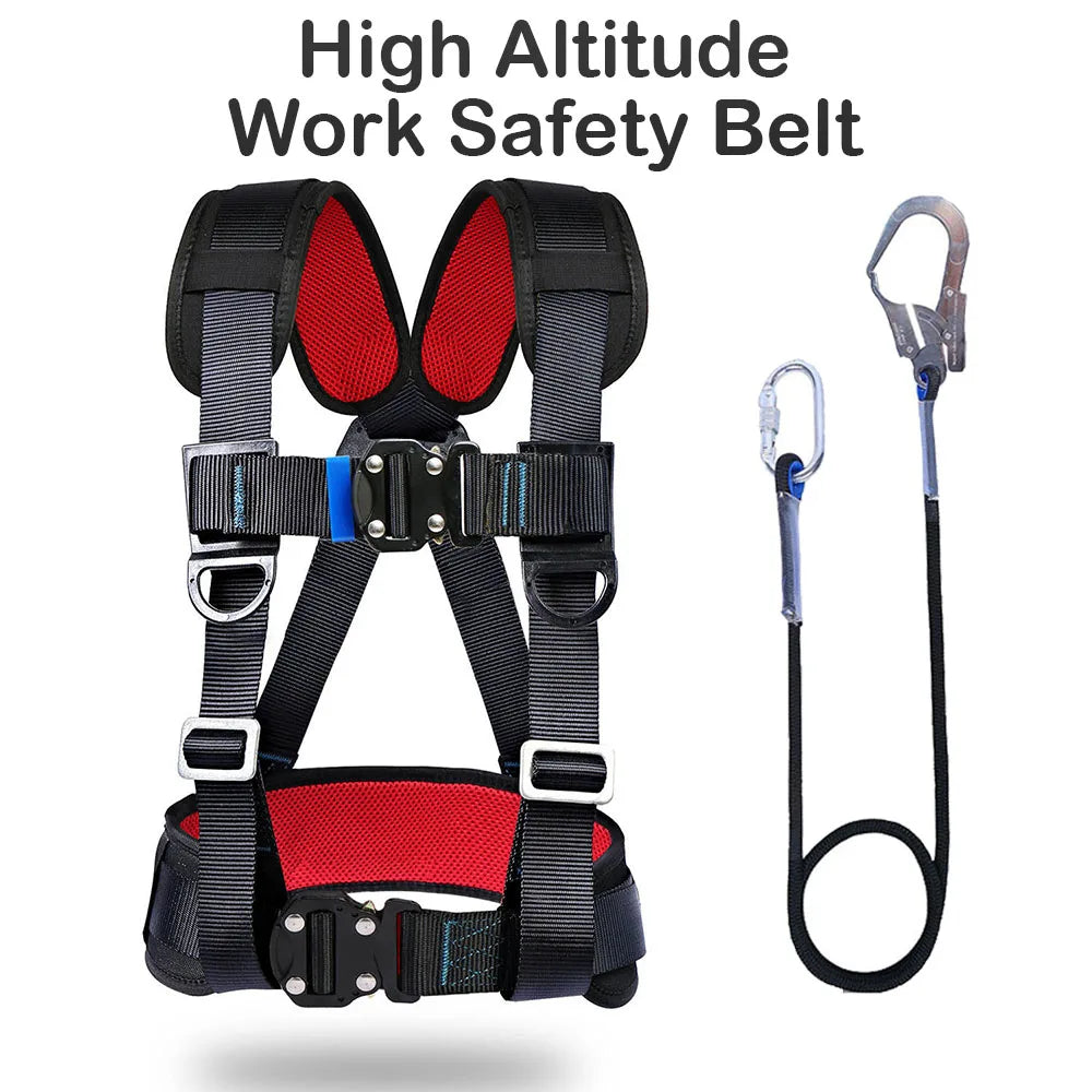 High-altitude Work Safety Belt Three Point Harness Outdoor Rock Climbing Harness Safety Ropes Electrician Construction Equipment