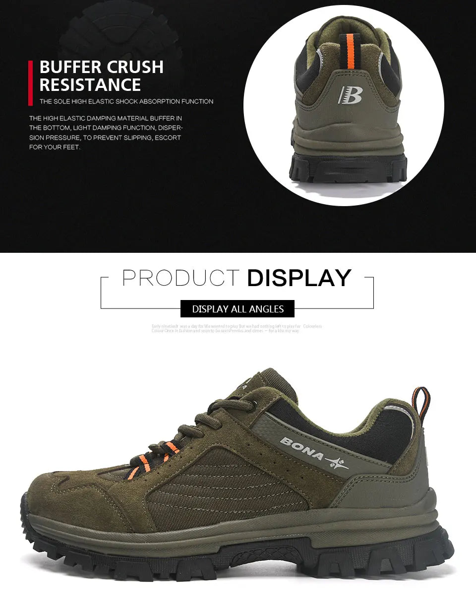 BONA 2023 New Designers  Wear resistance and skid resistance Hiking Shoes Trekking Sneakers Men Shoes Man Trekking Walking Joggi