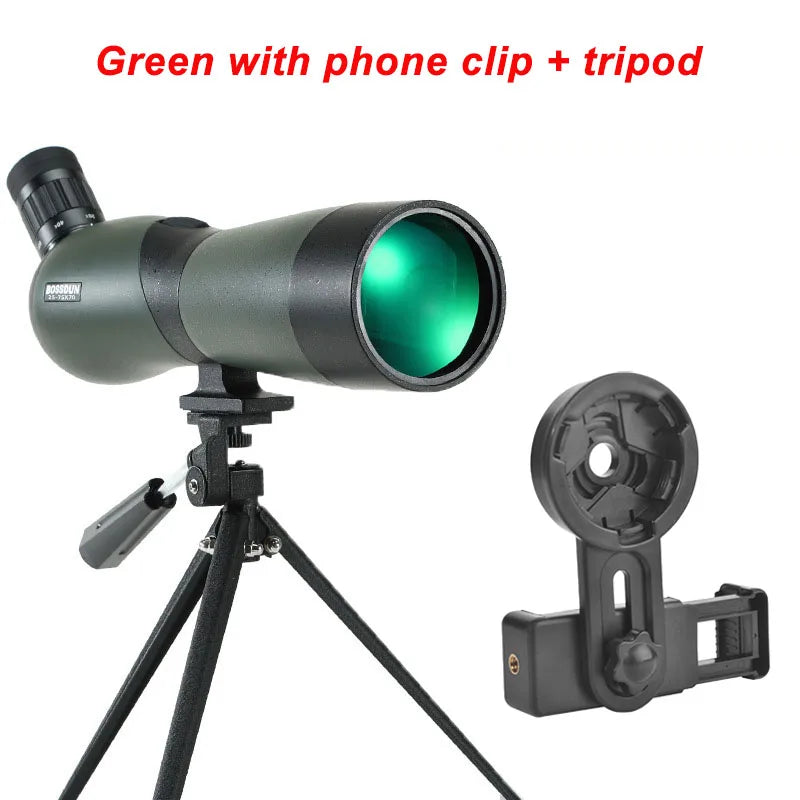 25-75x70 Zoom Spotting Scope HD Monocular High Magnification Waterproof Telescope W/Table Tripod For Birding Hunting Traveling