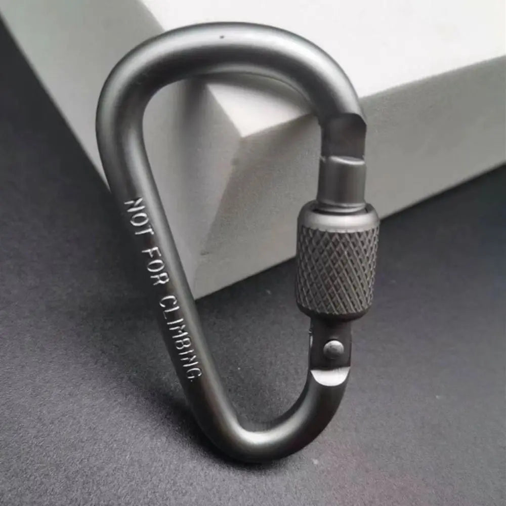 4Pcs Outdoor Screw Lock Buckle D Carabiner Clasp Keyring Clip Camping Kits Sports Rope Buckle Water Cup Buckle Climbing Tool